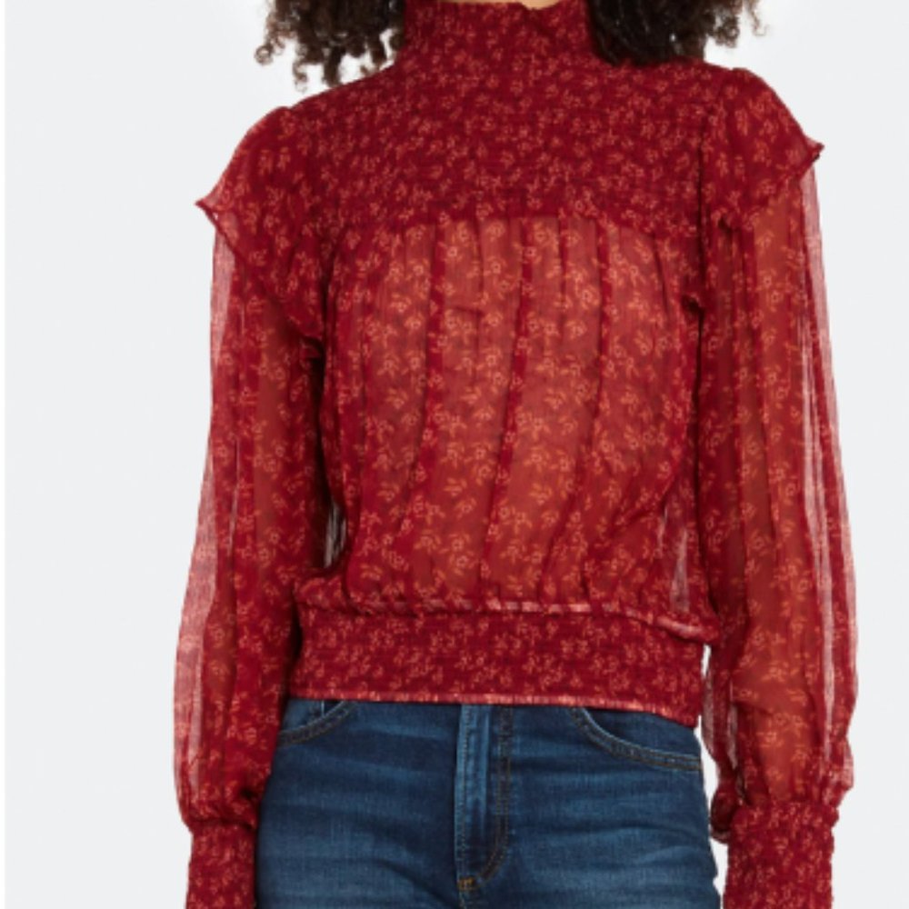 Roma Smocked Neck Blouse- SMALL - NWT